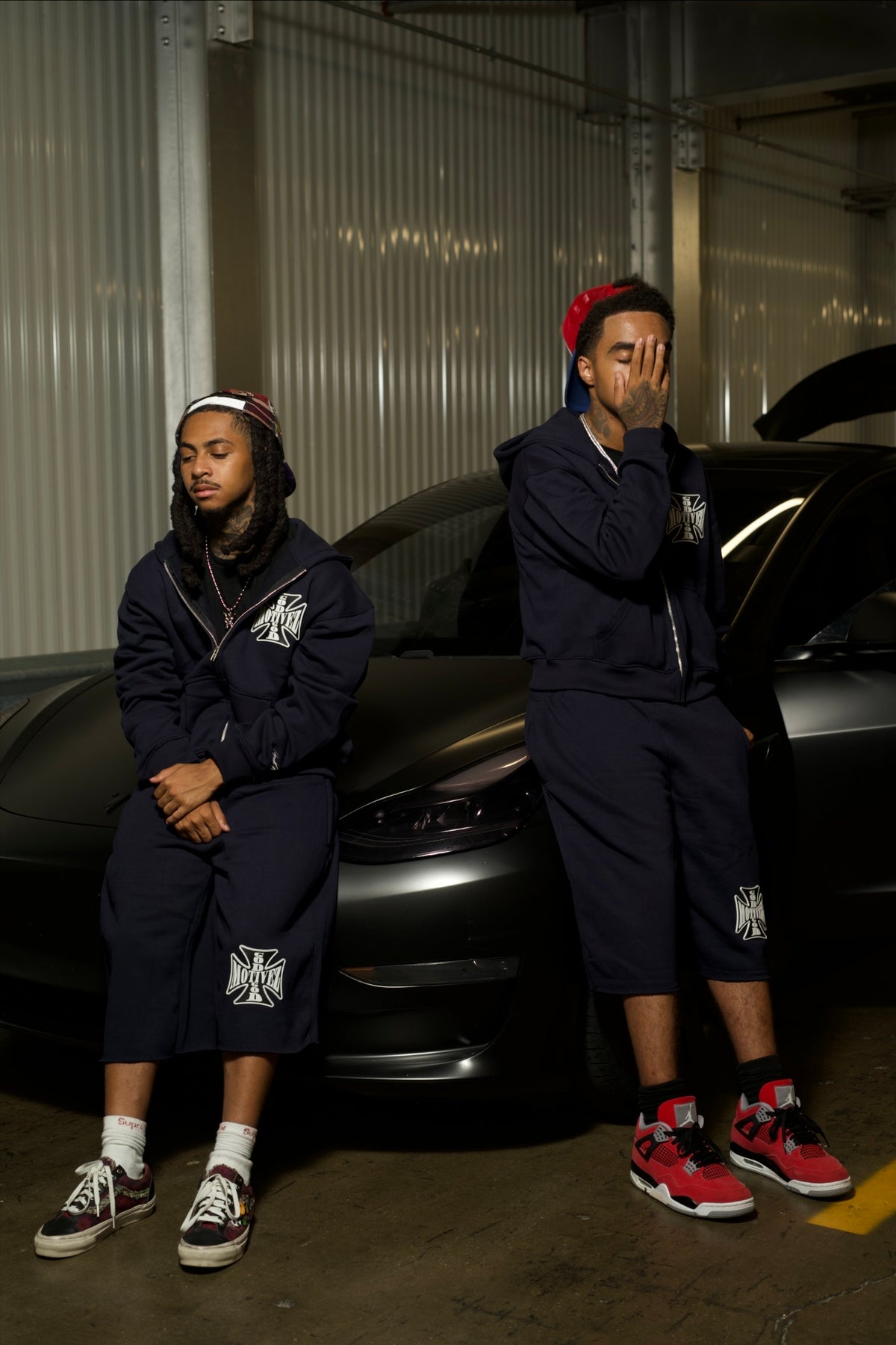 Navy Cotton Zipup Only